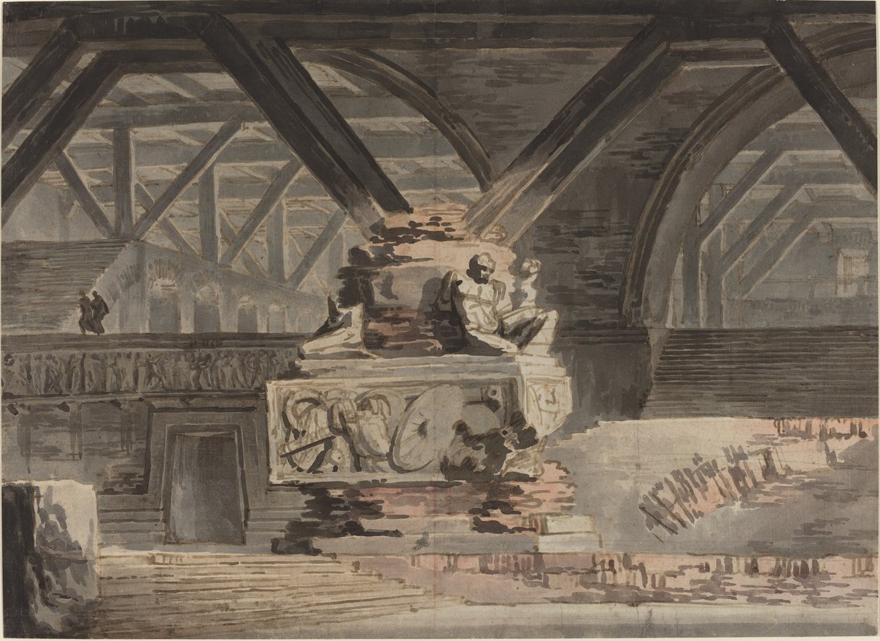 Scenografi: A Sepulchral Vault av Karl Friedrich Schinkel