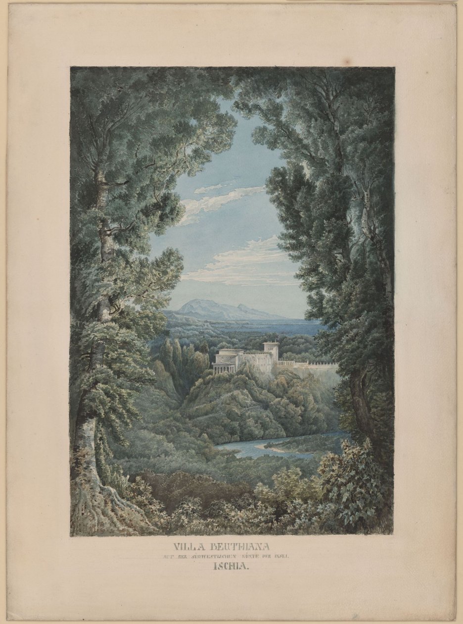 Villa Beuthiana på Ischia (Peter Christian Wilhelm Beuths framtida villa på Ischia) av Karl Friedrich Schinkel