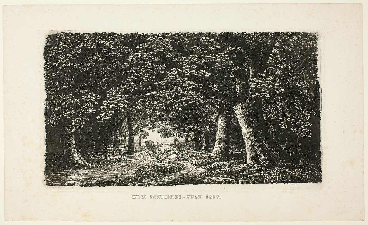 Skogsväg med en tränare av Karl Friedrich Schinkel