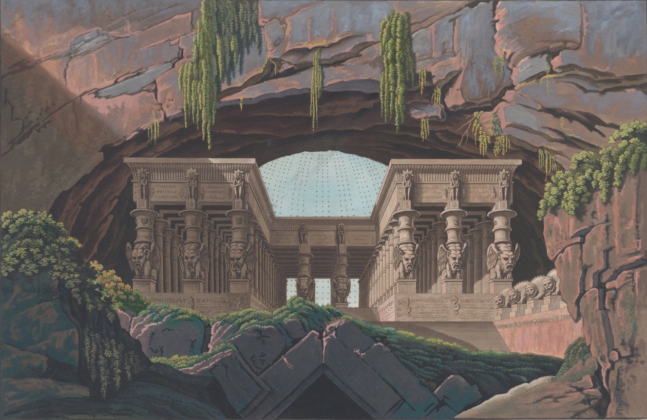 Tempel bland klippor, 1847-49. av Karl Friedrich Thiele