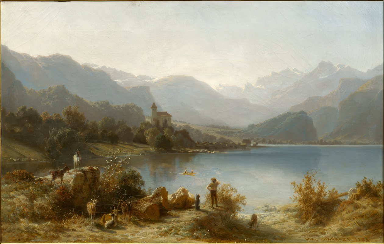Brienz och Brienzsjön av Karl Girardet