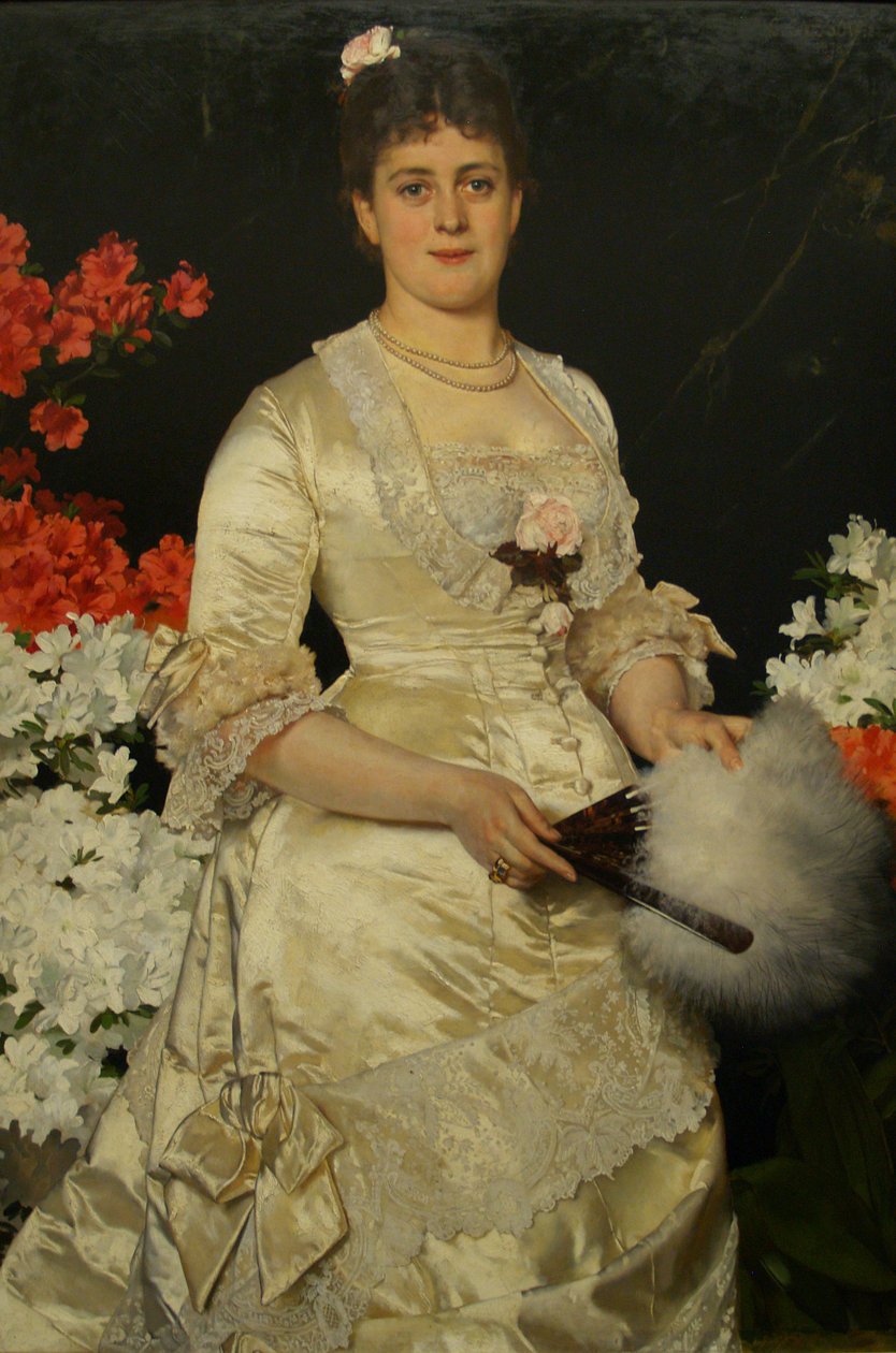 Tyska: Frau Hedwig Woworsky, geb. Heckmann Fru Hedwig Woworsky, född Heckmann av Karl Gussow