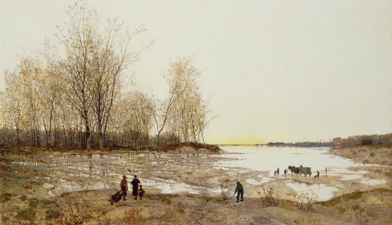 A Flooded Wooded Landscape, ca 1875-80 (olja på duk) av Karl Heffner