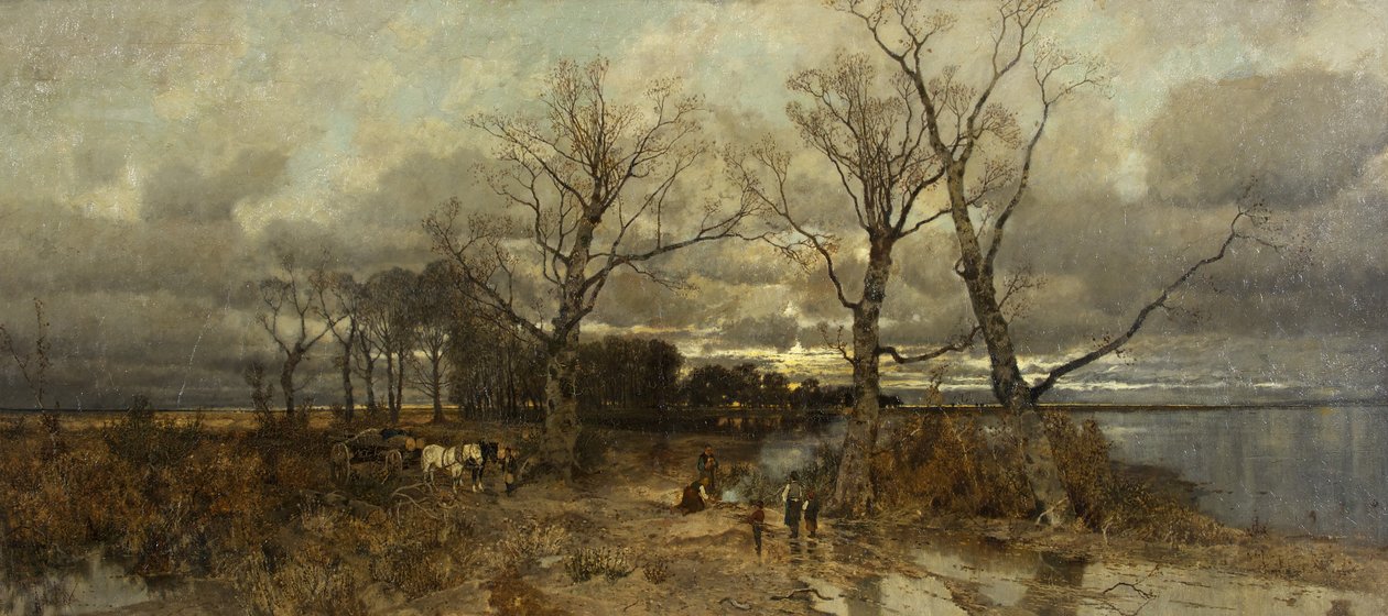 Scen i Holland, ca 1885-90 (olja på duk) av Karl Heffner