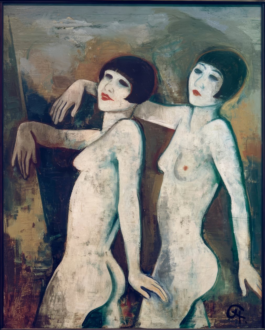"Tiller-Girls" av Karl Hofer