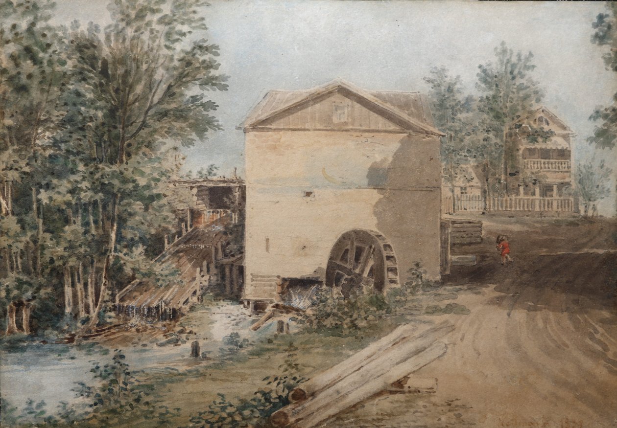 Polotnyany zavod, ett familjegods tillhörande familjen Goncharov, 1839. av Karl Ivanovich Kolmann