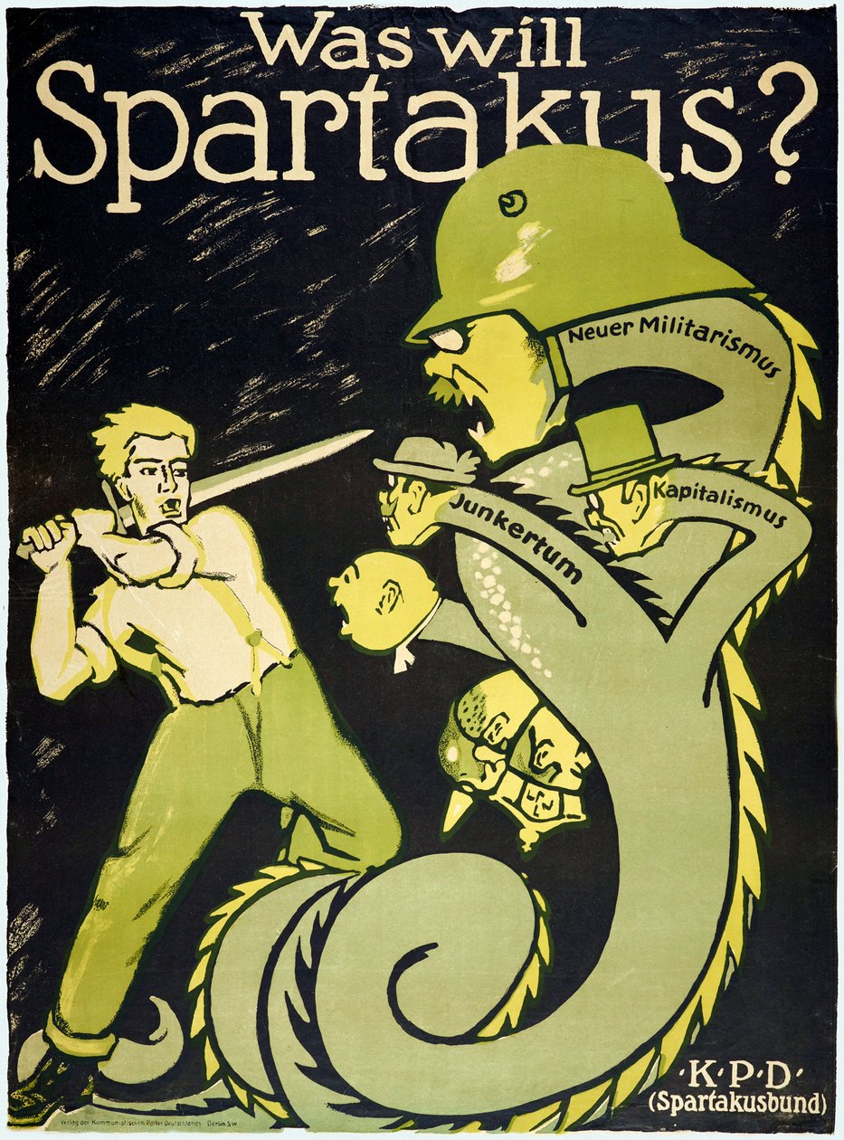 Tyska revolutionen 1918-1919 Spartakusförbundet (Spartakusbund) av Karl Jakob Hirsch