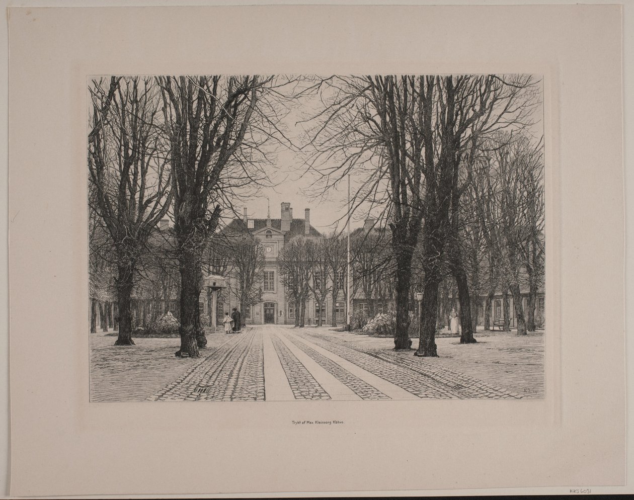 Den gröna trädgården på Frederiks Hospital av Karl Jensen