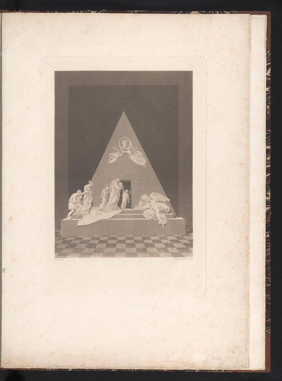Framifrån av begravningsmonumentet Begravningsmonument över Maria Christina, ärkehertiginna av Österrike, i Augustinerkirche i Wien (serietitel) av Karl Joseph Aloys Agricola