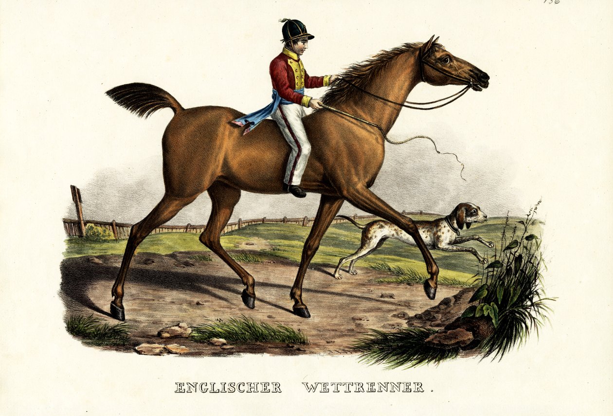 Engelsk tävlingshäst, 1824 av Karl Joseph Brodtmann