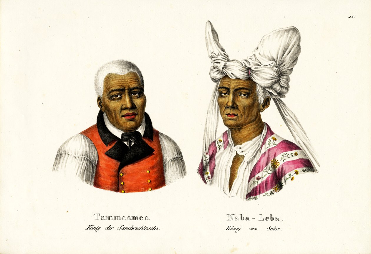 Tammeamea 1St. - Kung av Hawaii, 1824 av Karl Joseph Brodtmann
