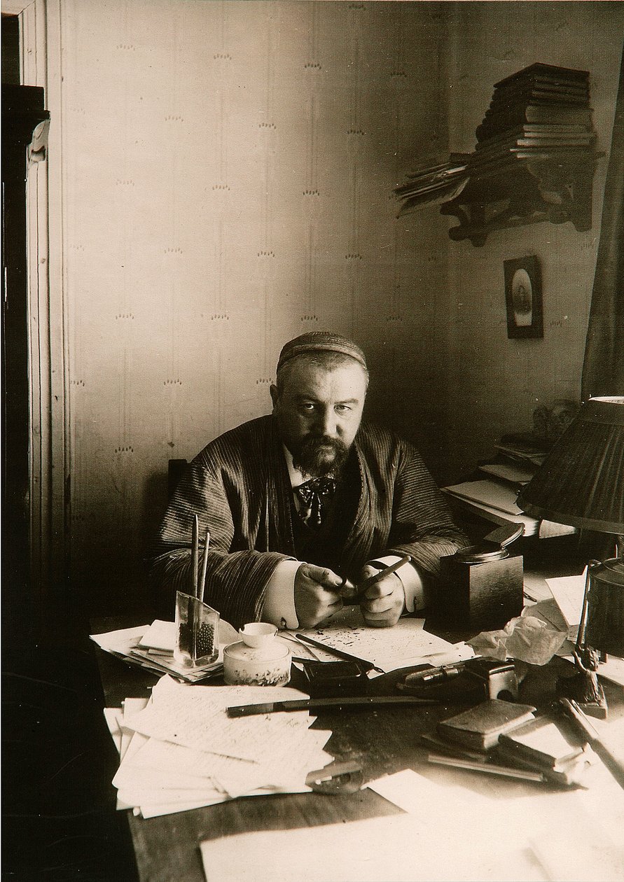 Författaren Alexander Ivanovich Kuprin (s/v foto) av Karl Karlovich Bulla
