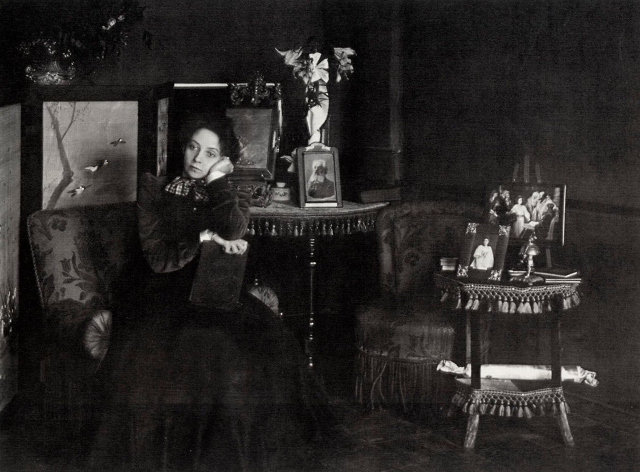Vera Fedorovna Komissarzhevskaya, rysk astress, c1900 av Karl Karlovich Bulla