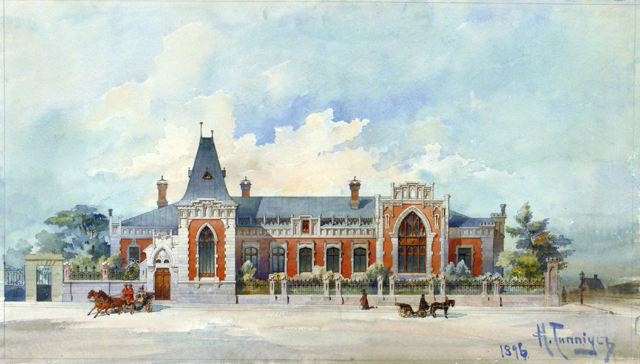 Alexey Alexandrovich Bakhrushins hus i Moskva, 1896 av Karl Karlovich Gippius