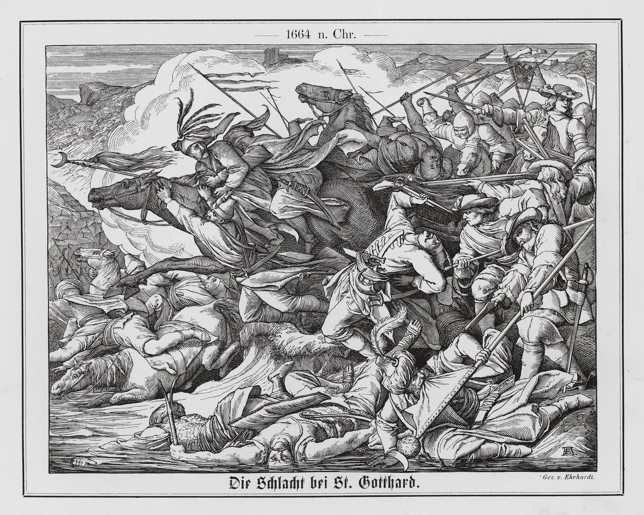 Slaget vid S:t Gotthard av Karl Ludwig Adolf Ehrhardt