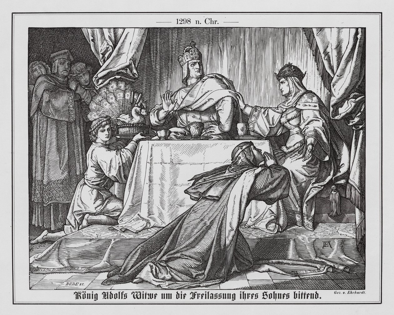 Änkan till kung Adolf av Nassau vädjar om att hennes son ska friges av Karl Ludwig Adolf Ehrhardt
