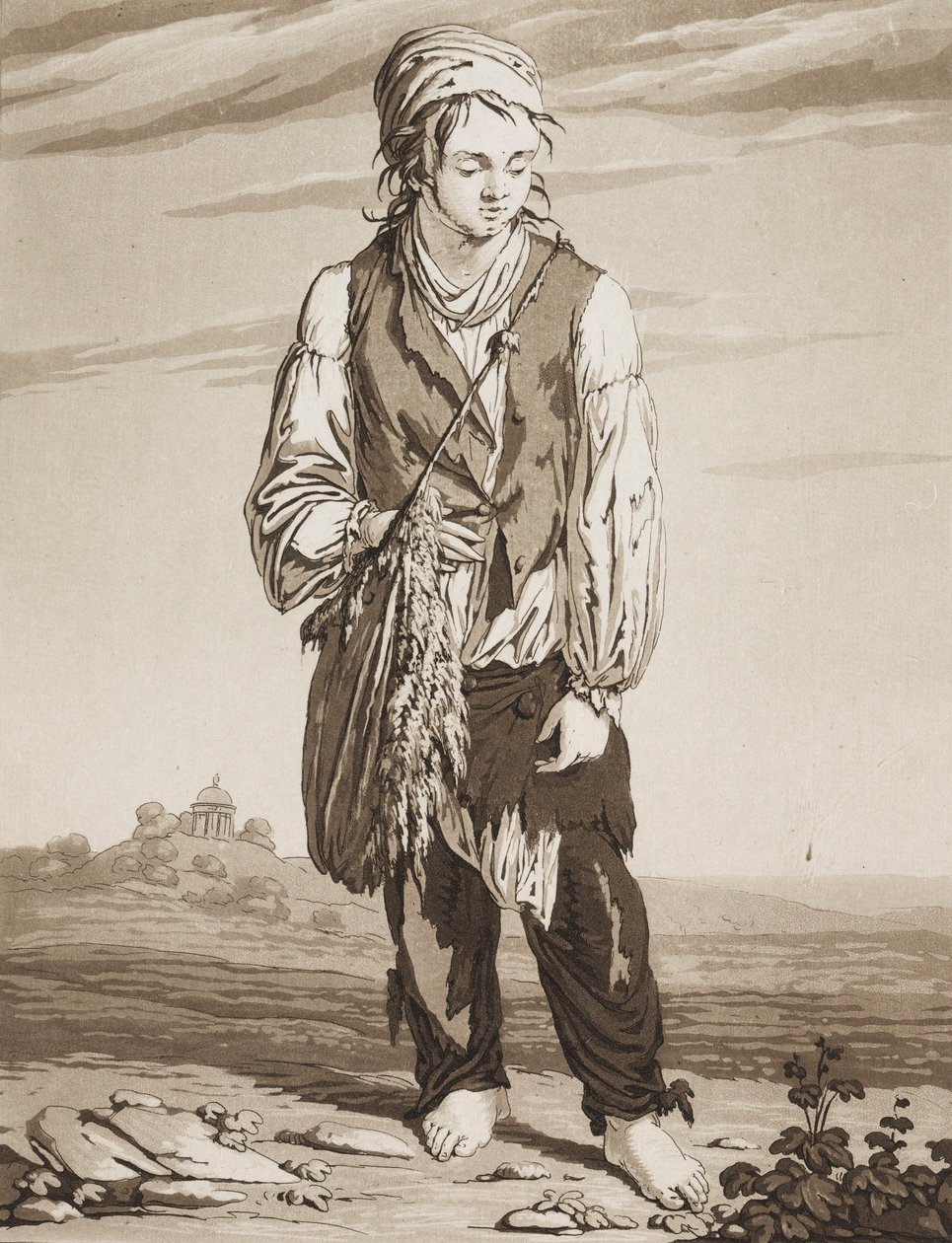 De unga tiggarna, ca. 1800. av Karl Ludwig Bernhard Buchhorn