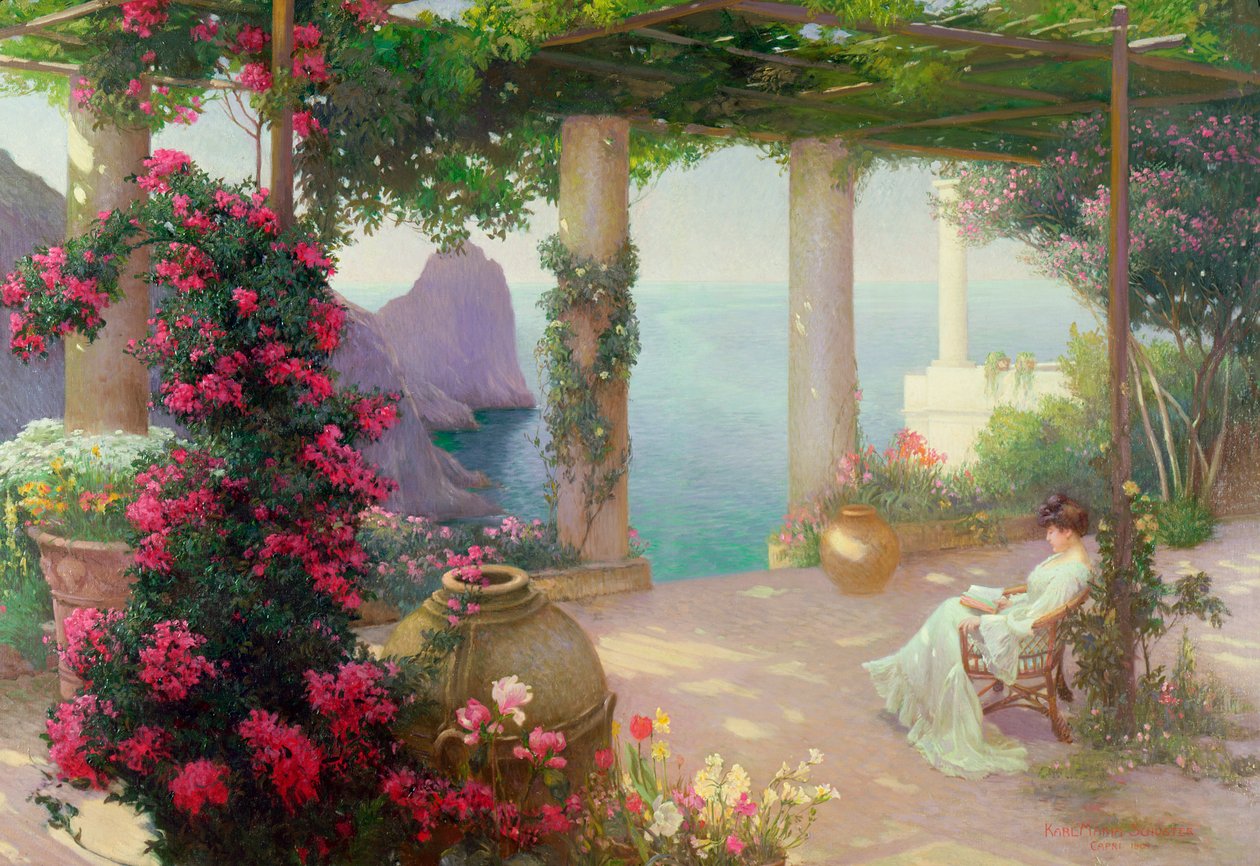 Terrassen, Capri av Karl Maria Schuster