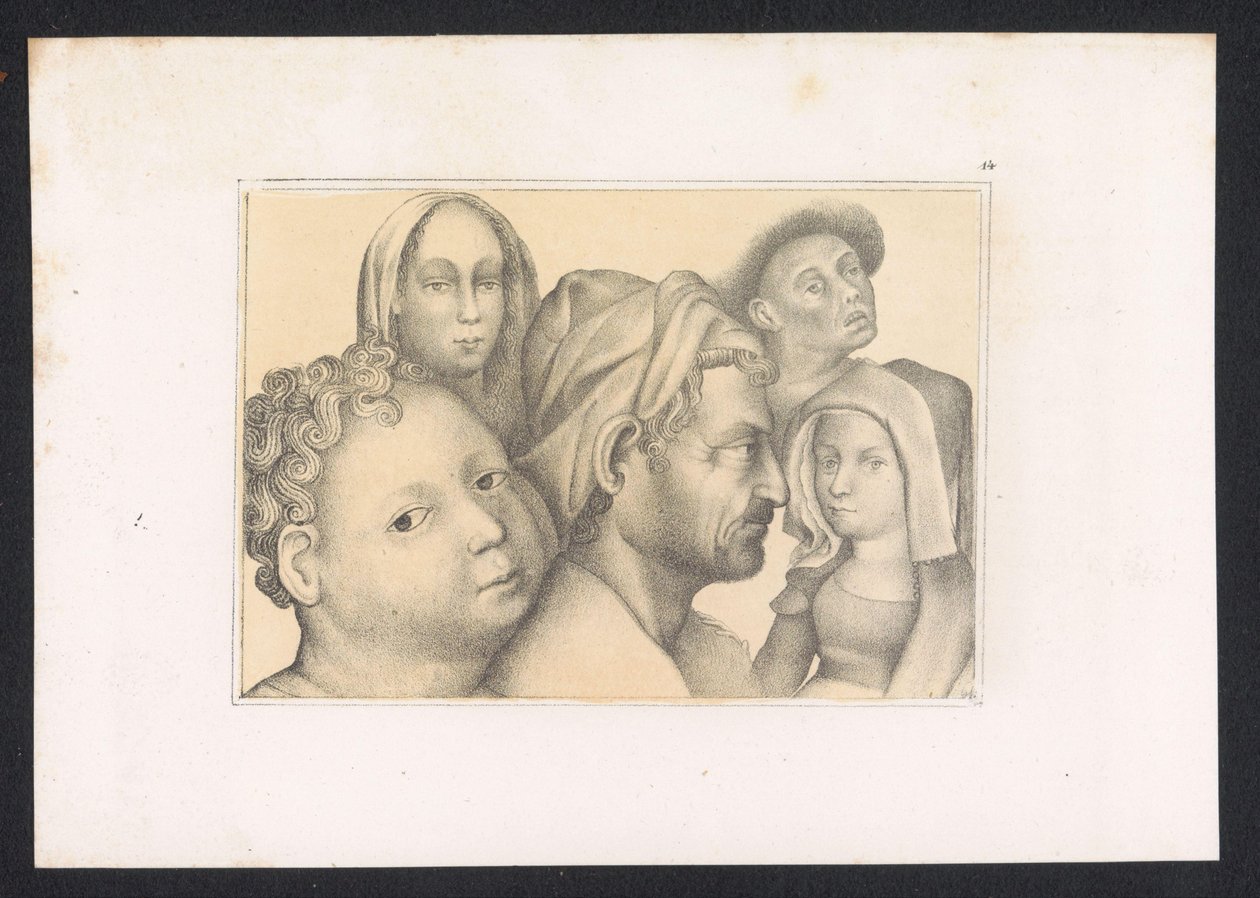 Vijf figurer Design och studier av en holländsk mästare från 1400-talet. Århundrade. Baserat på originalen som förvaras i det kungliga biblioteket i Berlin (serietitel) av Karl Palzow