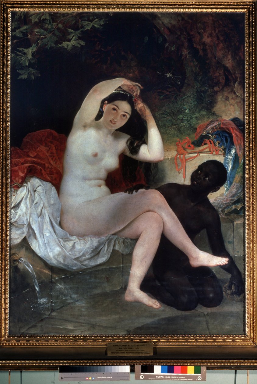 ""Bethsabee au bain"" (Badande Bathsheba) Peinture de Karl Pavlovich Briullov (Brioullov) (1799-1852) 1832 State Russian Museum, Saint Petersbourg, Ryssland av Karl Pavlovich Bryullov