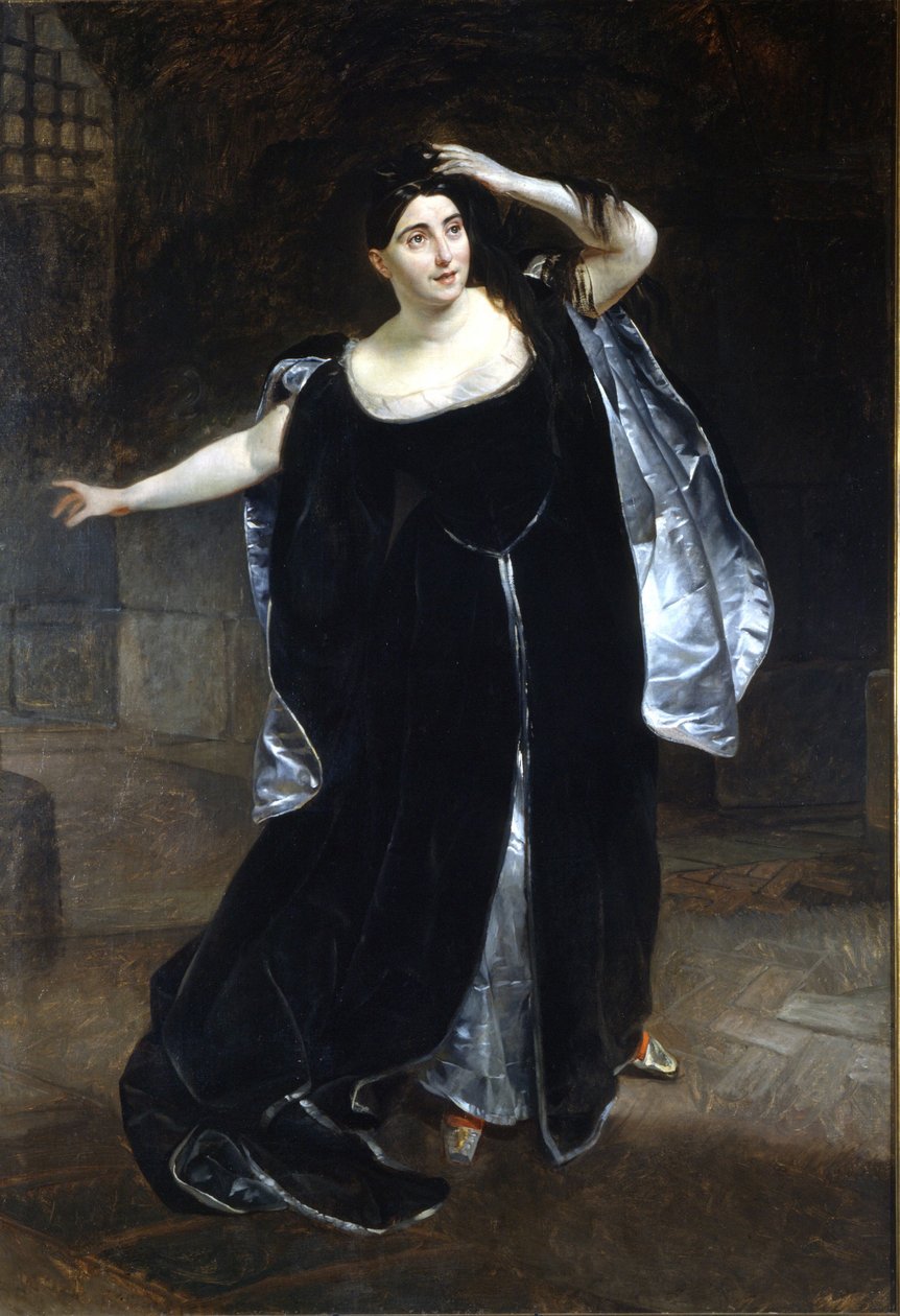 Giuditta Pasta (1797-1865) och "Anne Boleyn" (Anne de Boleyn (Anna eller Ann Bolin och Anne Bullen) av Karl Pavlovich Bryullov