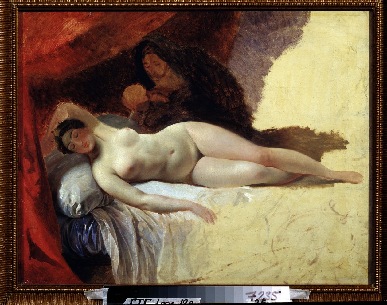 ""Sovande Juno"" eller ""Vintergatans början"" Målning av Karl Briullov (Bryullov) (1799-1852) 1839-1845 State Tretyakov Gallery, Moskva av Karl Pavlovich Bryullov