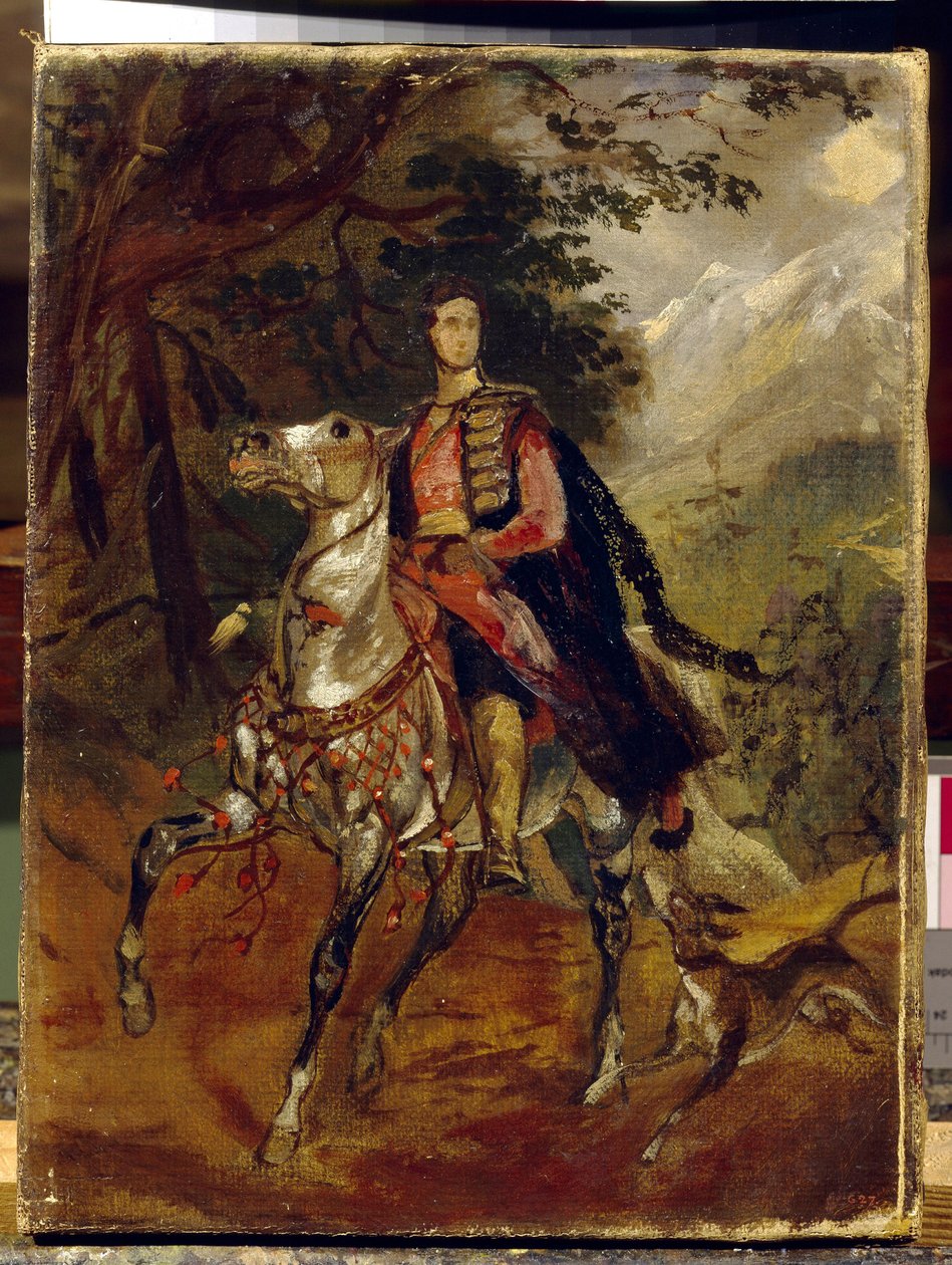 Porträtt av greve Anatole Nikolaievich Demidov (Demidoff), förste prins av San Donato (1812-1870). Målning av Karl Pavlovich Briullov (Bryullov) (1799-1852), olja på duk, cirka 1831. Rysk konst av Karl Pavlovich Bryullov