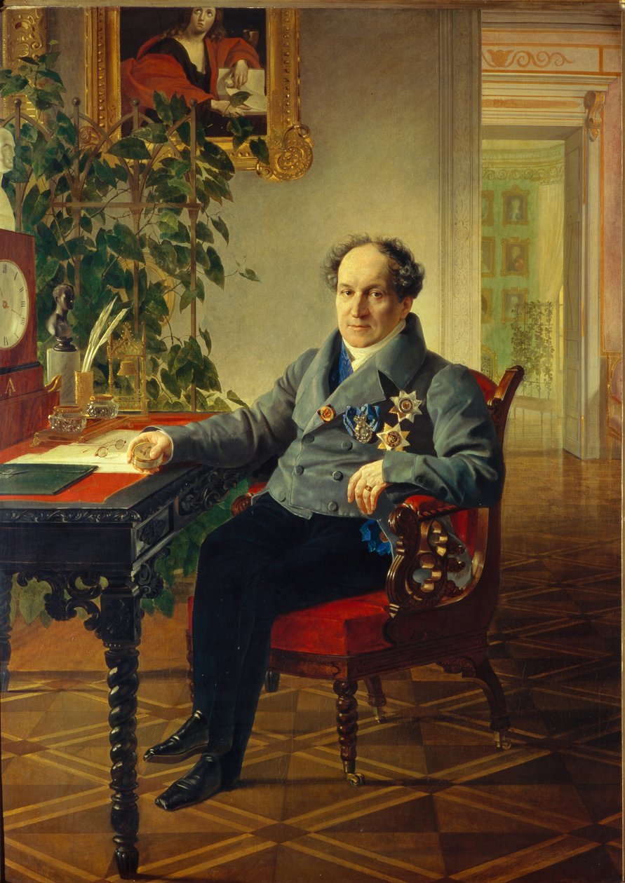 Porträtt av prins Alexander Nikolajevitj Golitsyn 1773-1844, 1840 av Karl Pavlovich Bryullov