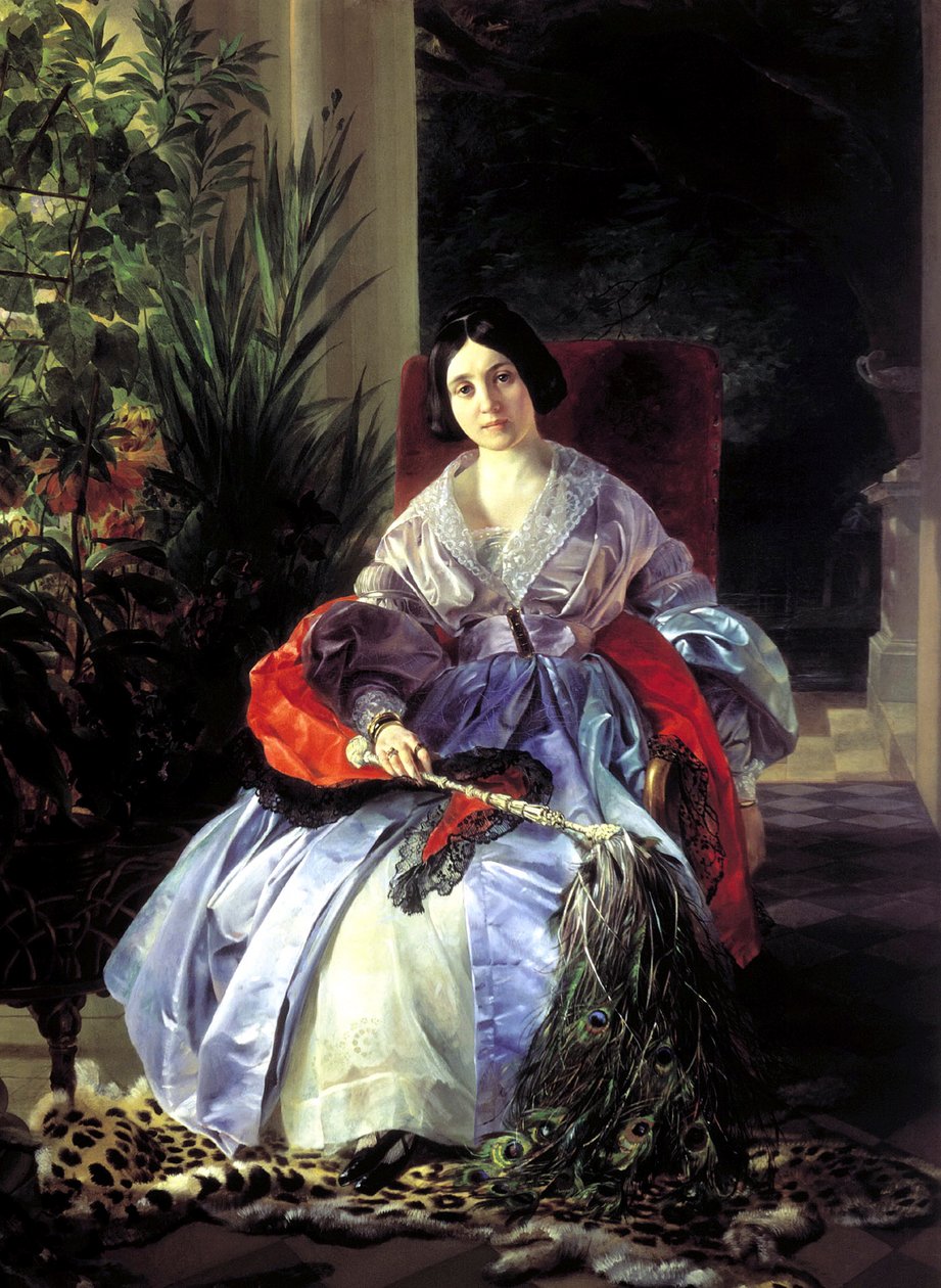 Porträtt av prinsessorna Elizaveta Pavlovna Saltykov, 1841. av Karl Pavlovich Bryullov