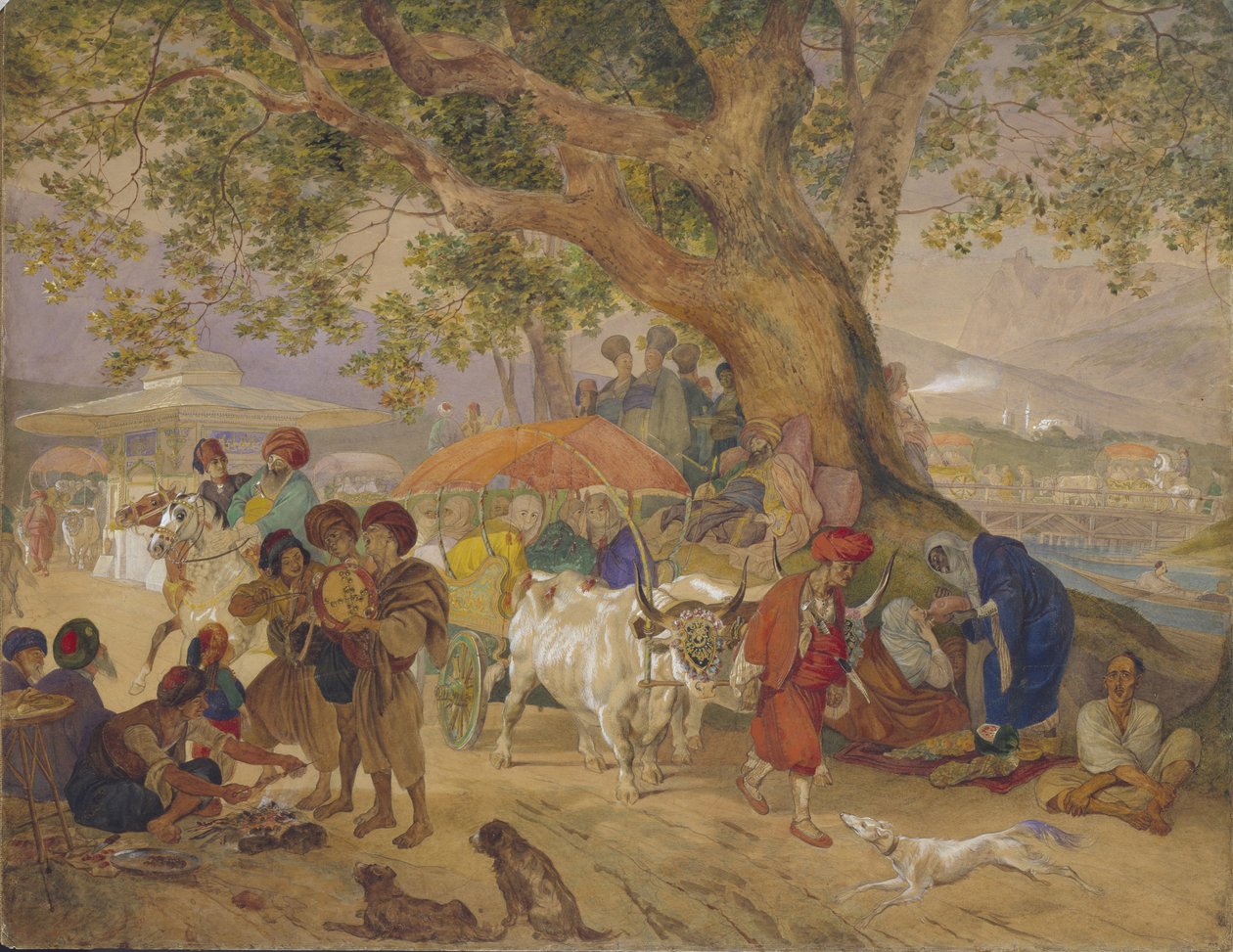 Sweet Water Springs nära Konstantinopel, 1849 av Karl Pavlovich Bryullov