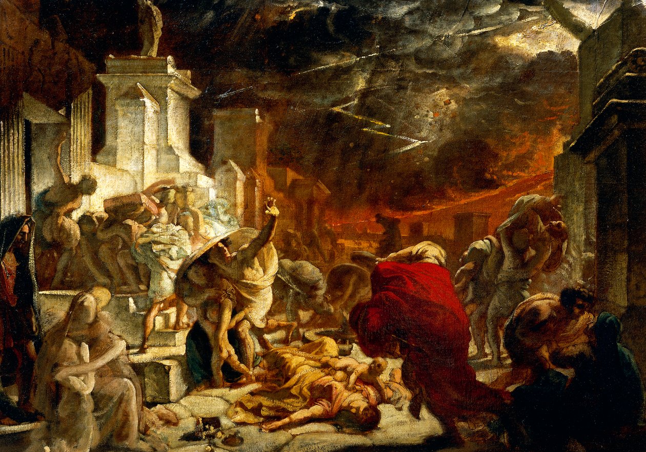 Pompejis sista dagar, den 24 augusti 79 e.Kr av Karl Pavlovich Bryullov