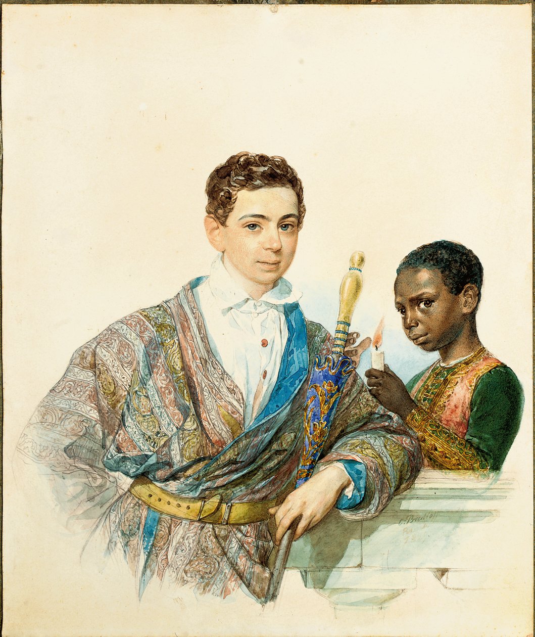 Porträtt av Anatole Demidoff, Prins av San-Donato, av Karl Pavlovich Bryullov