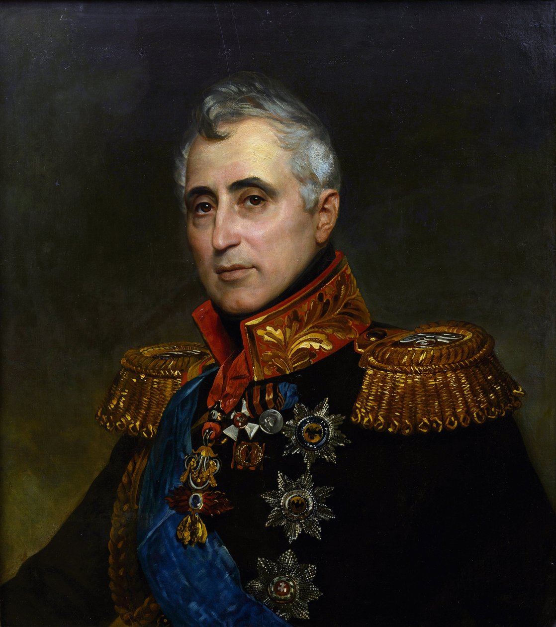 Porträtt av Carlo Andrea (Charles Andre), greve Pozzo di Borgo (1764-1842) par Briullov, Karl Pavlovich (1799-1852). Olja på duk av Karl Pavlovich Bryullov