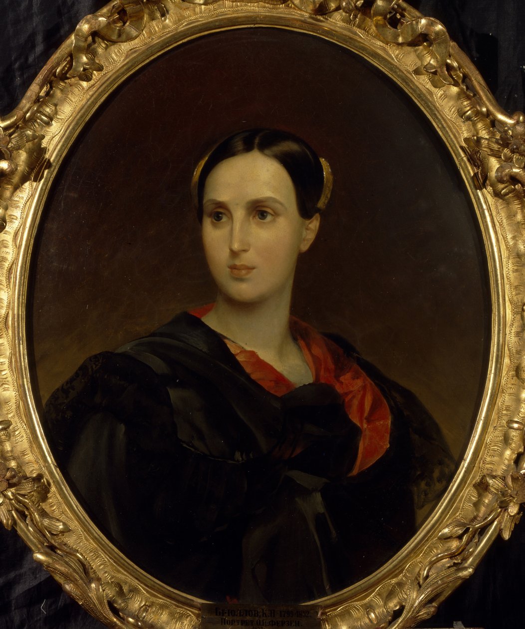 Porträtt av grevinnan Olga Pavlovna Fersen Stroganova 1808-1837, ca. 1837 av Karl Pavlovich Bryullov