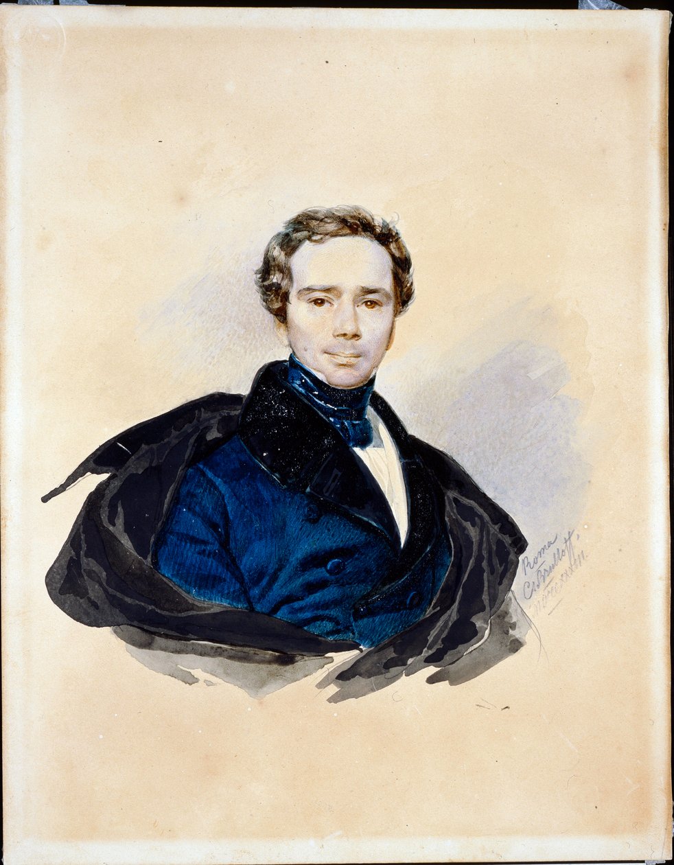Porträtt av Feodor, Prins Galitzine av Karl Pavlovich Bryullov