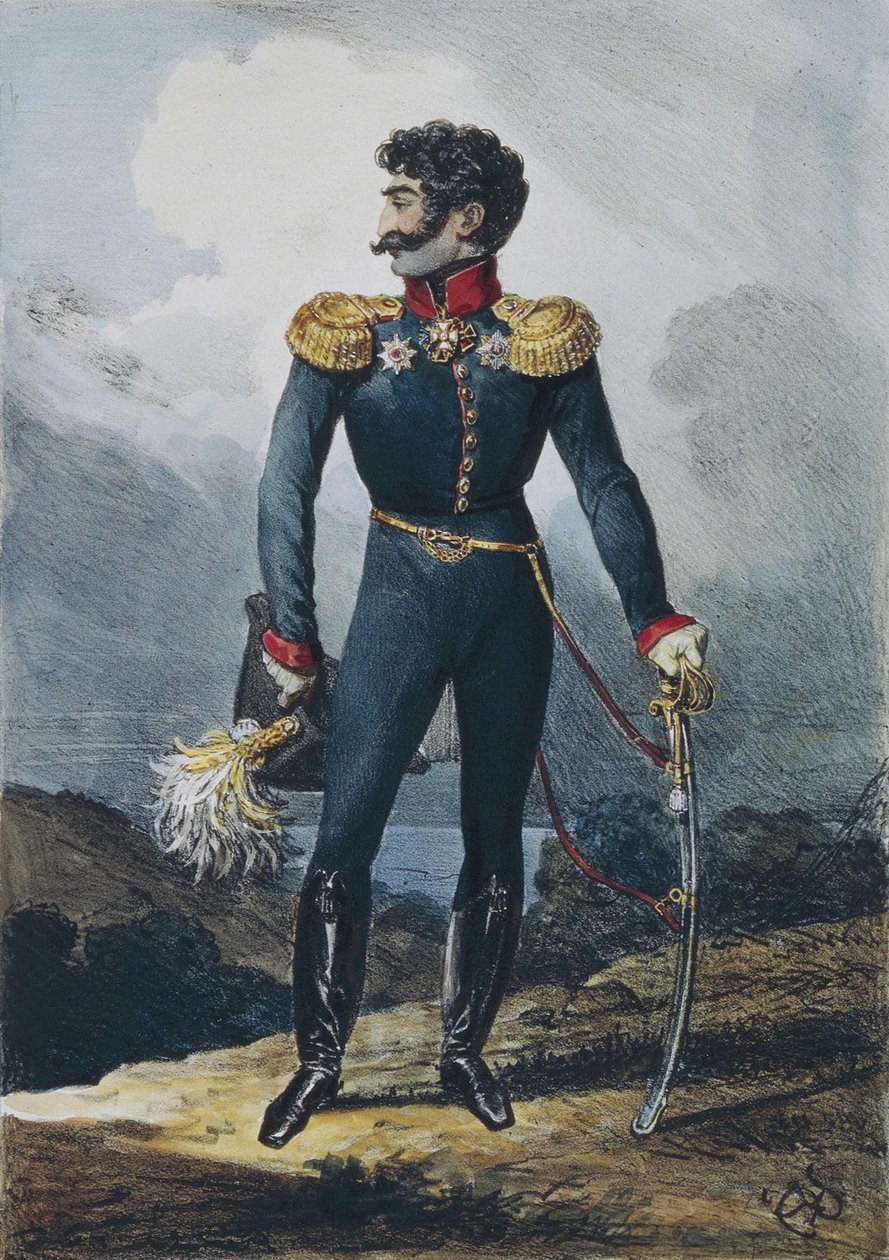 Porträtt av prins Valerianus Grigoryevich Madatov 1782-1829, 1822 av Karl Pavlovich Bryullov