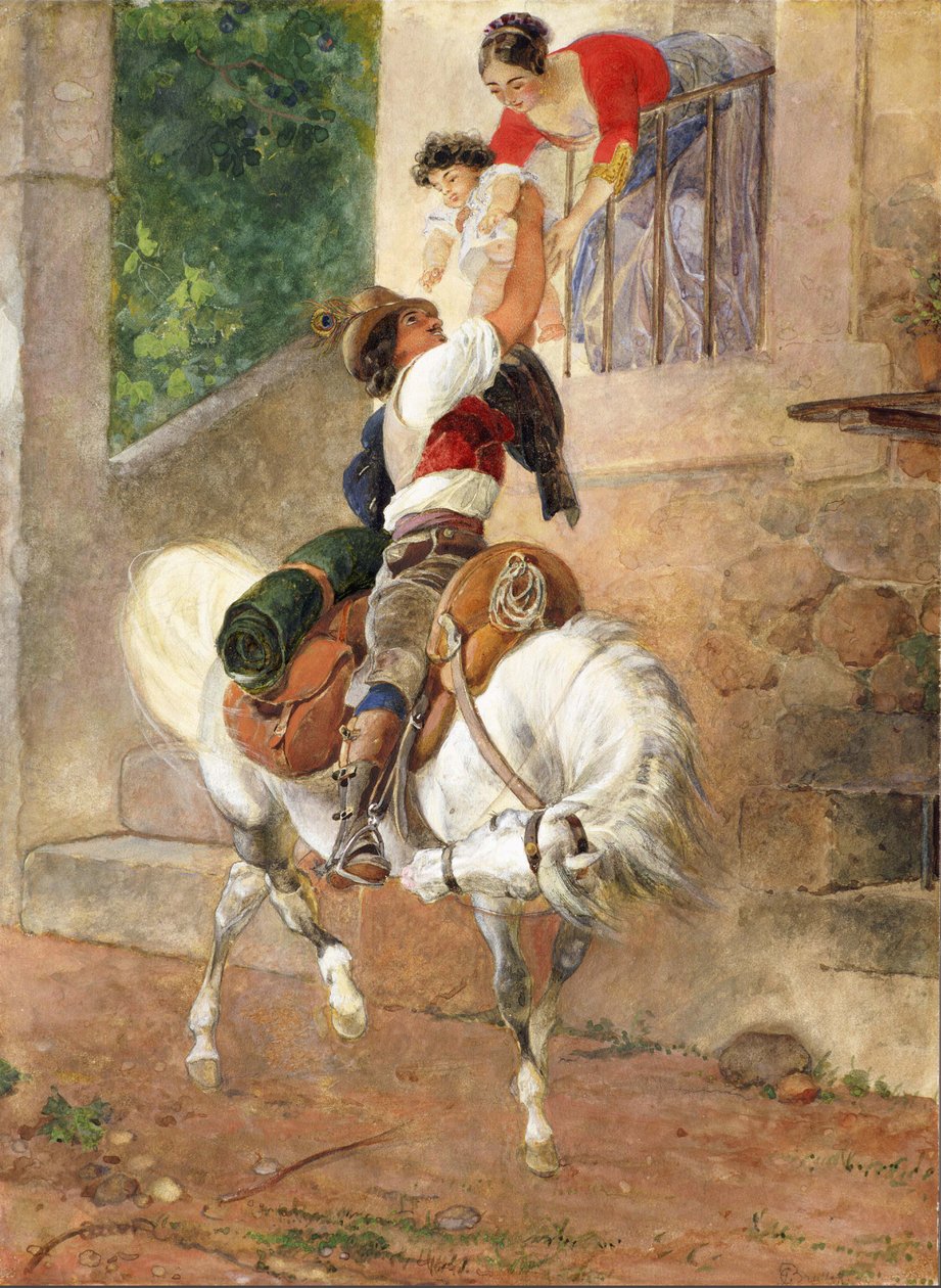 Hemmet för en romersk herde återvände, 1851-1852. av Karl Pavlovich Bryullov