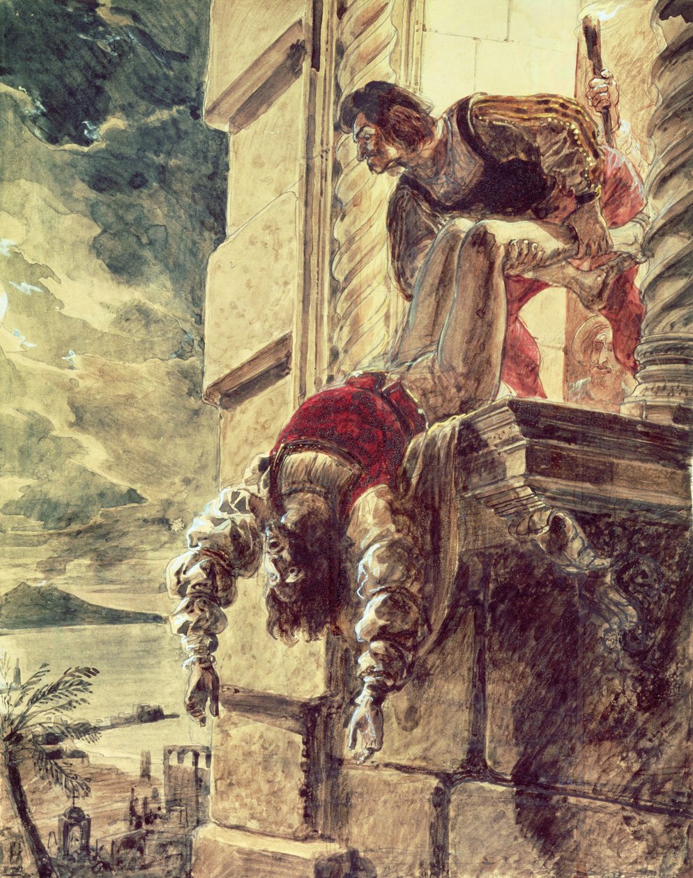 Mordet på prins Andrew av Ungern på uppdrag av drottning Joan I av Neapel av Karl Pavlovich Bryullov