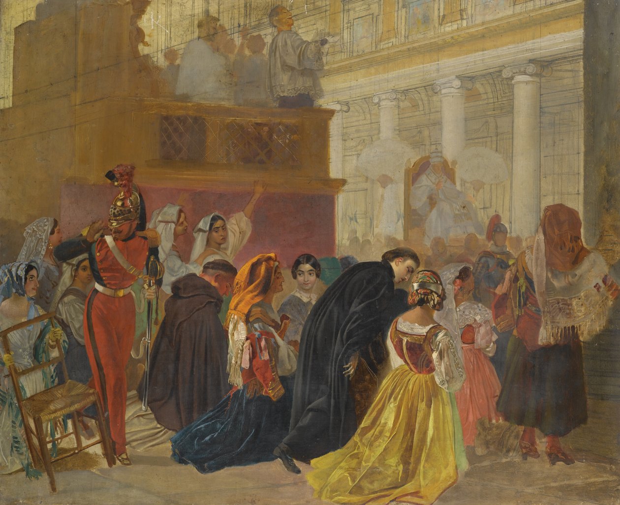 Påven Pius IX:s återkomst till Rom 1849 av Karl Pavlovich Bryullov