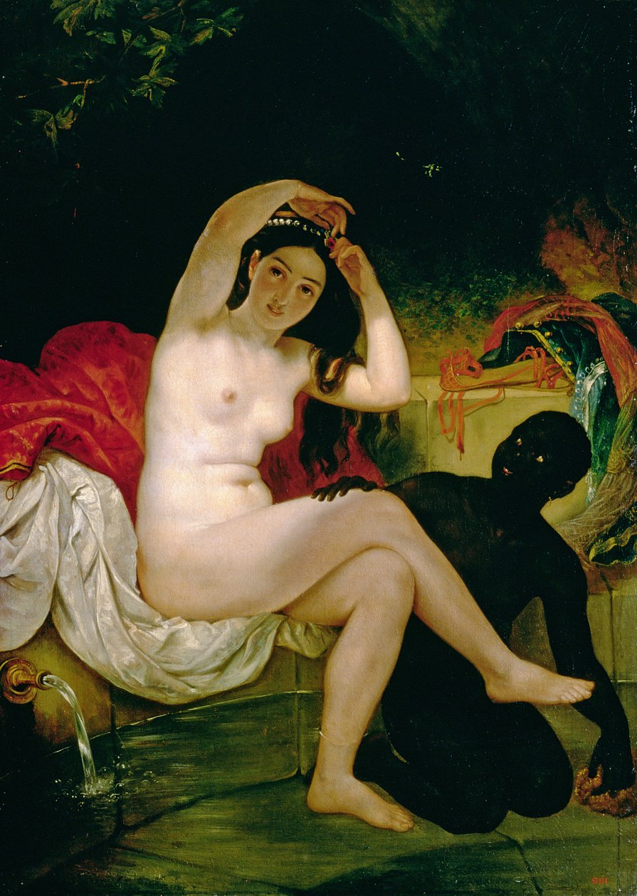 Virsavia, eller badande med en negerslav (olja på duk) av Karl Pavlovich Bryullov