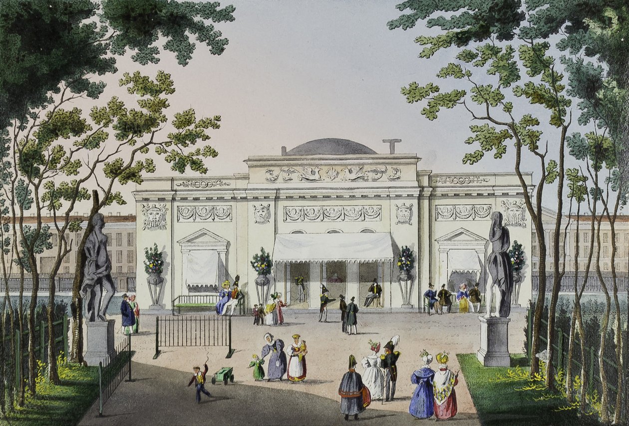 Café vid Sommarträdgården i St. Petersburg, 1800-talets första hälft. av Karl Petrovich Beggrov