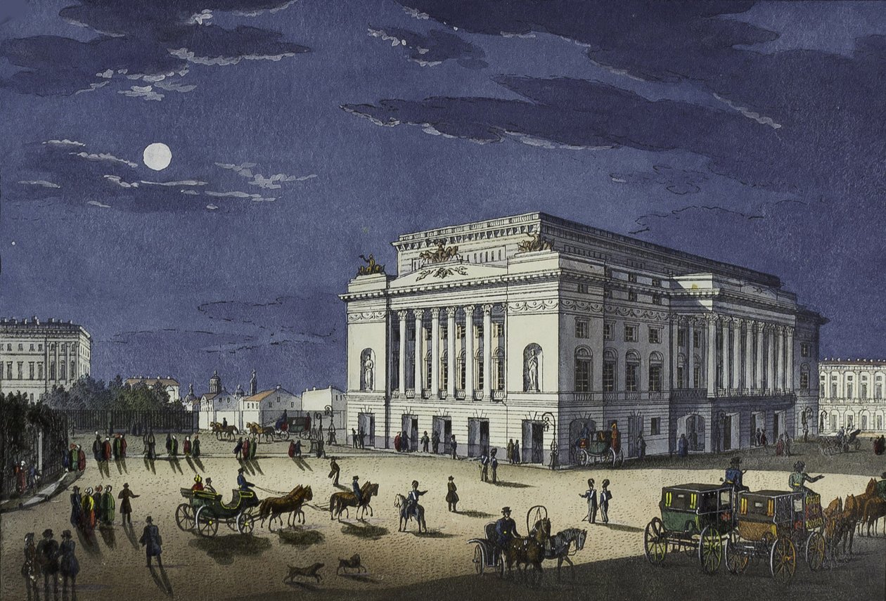 Alexandrinsky-teatern i Sankt Petersburg, första hälften av 1800-talet. av Karl Petrovich Beggrov