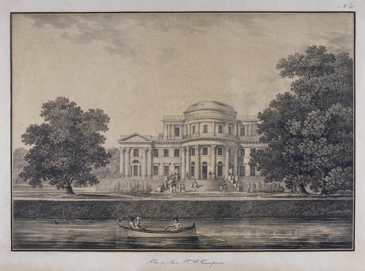 Yelagin-palatset i Sankt Petersburg, 1823 av Karl Petrovich Beggrov