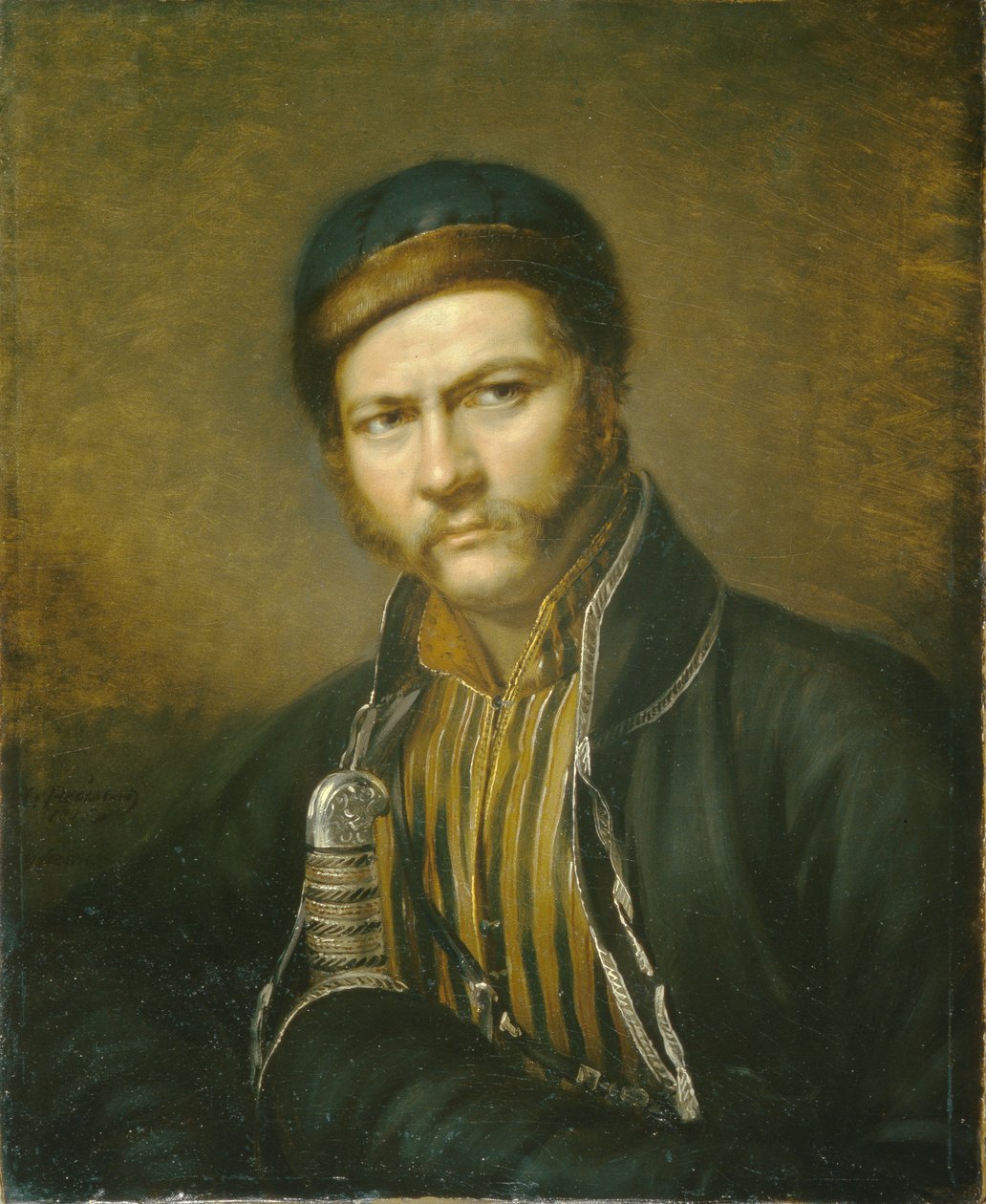 Porträtt av målaren Alexander Orlowski 1777-1832, 1815 av Karl Reichel