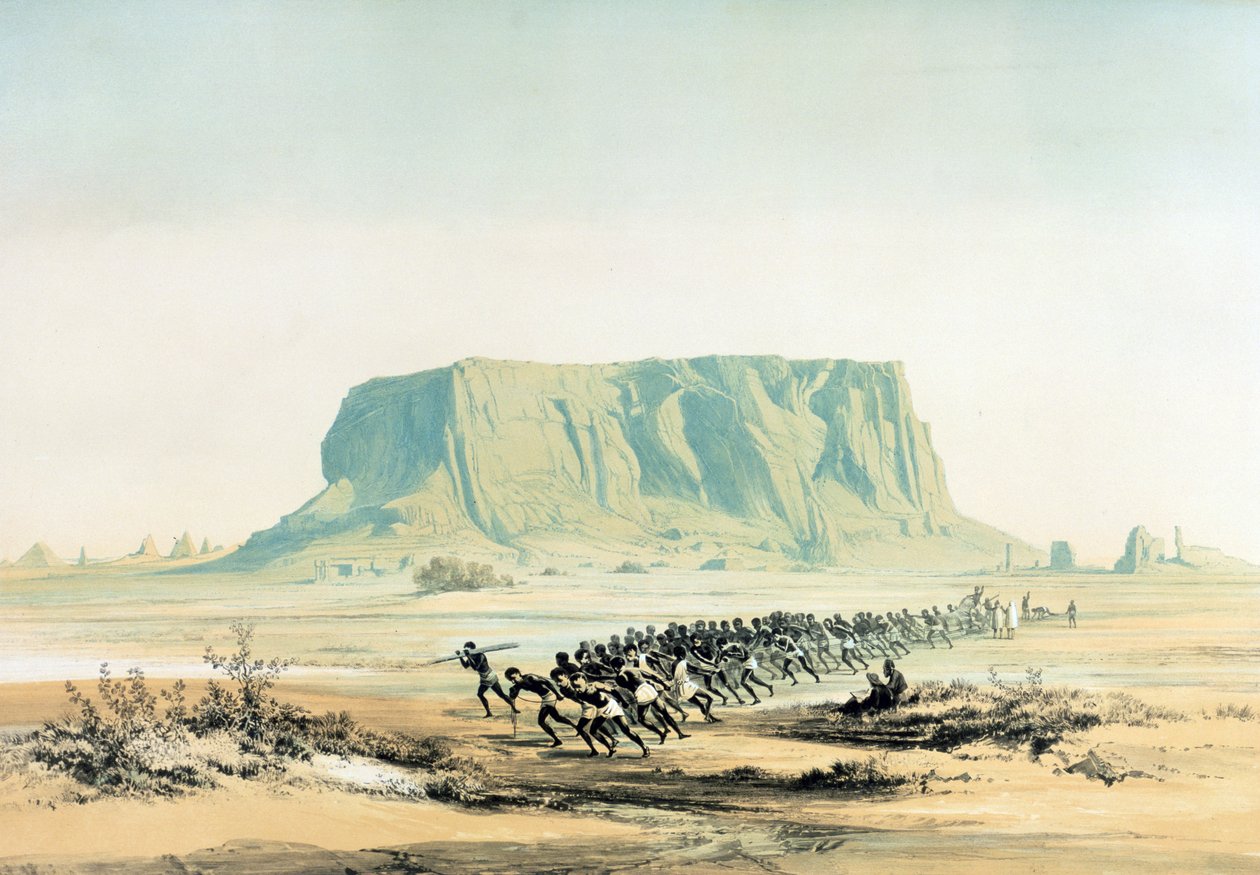 Utsikt över Mount Barkal av Karl Richard Lepsius