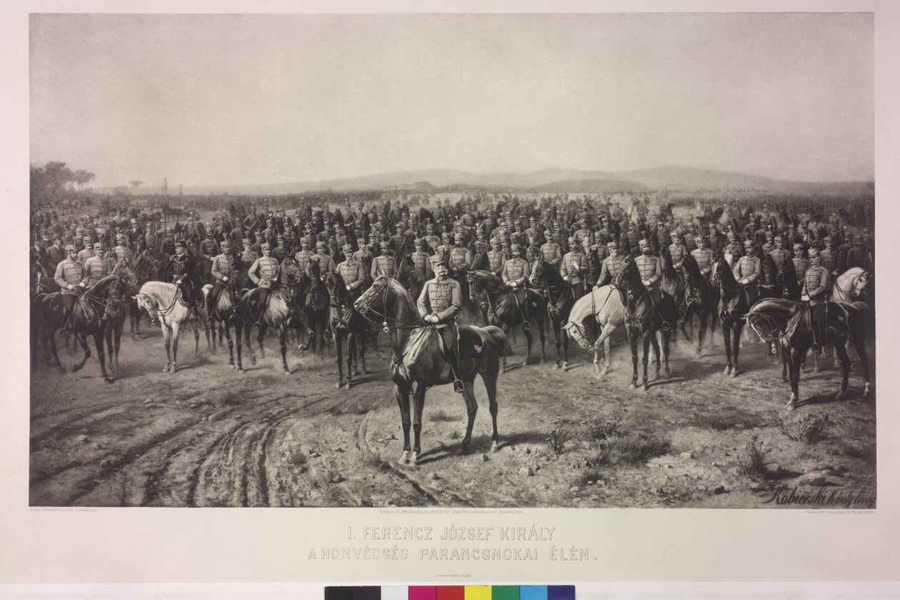 Kejsar Frans Josef I vid den ungerska territoriella arméns höjdpunkt av Karl Ritter Von Kobierski