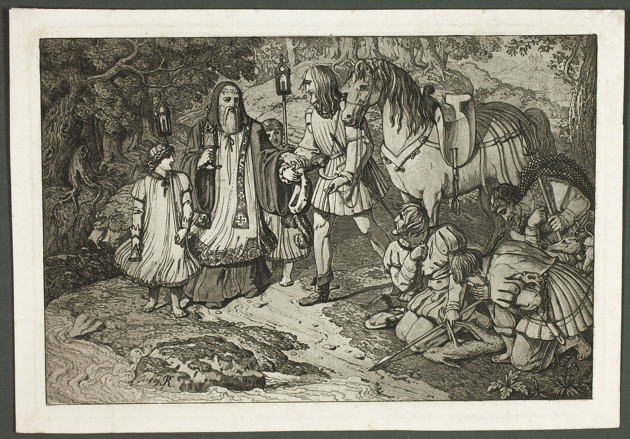 Rudolph av Habsburg och prästen av Karl Russ