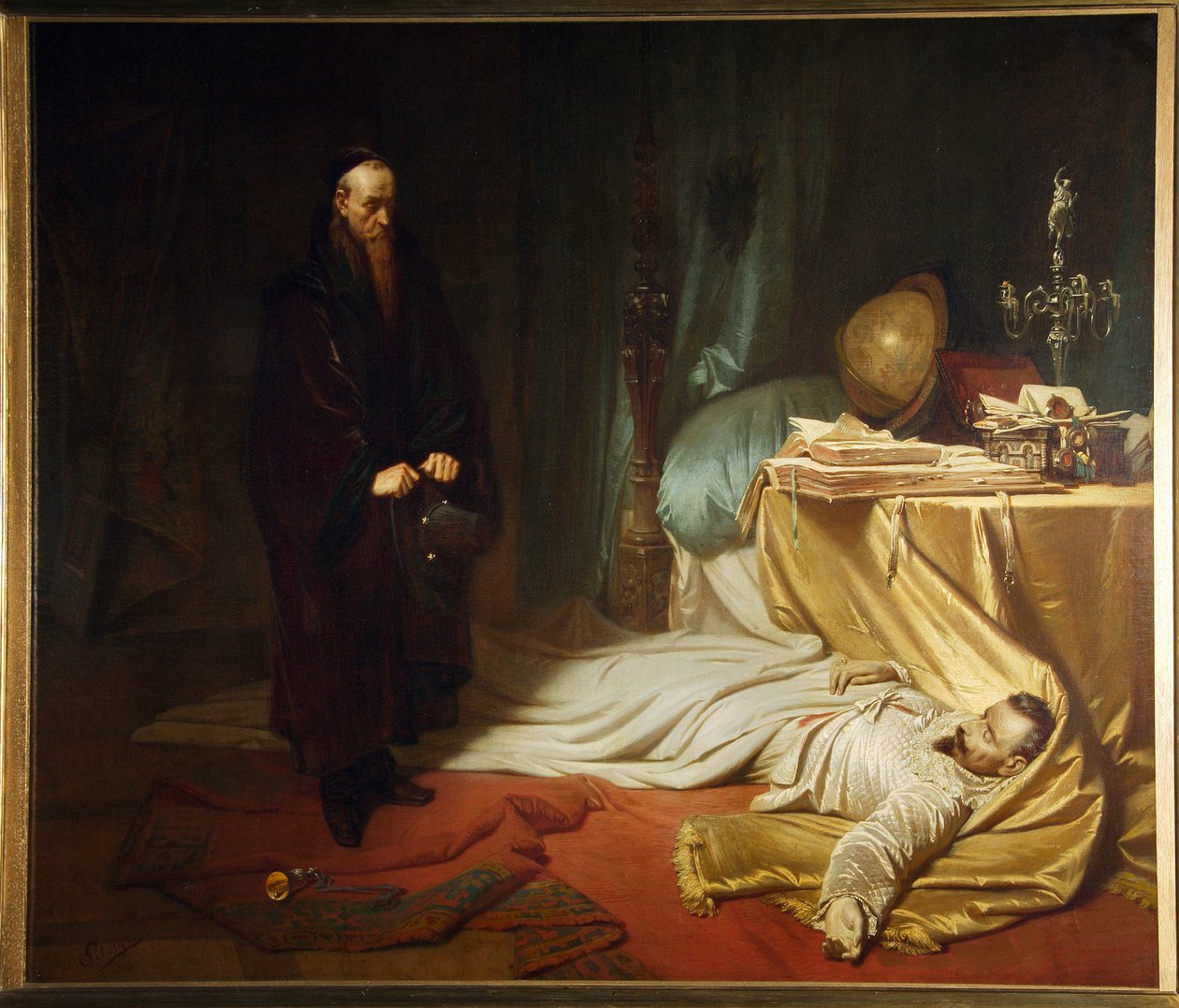 Baptiste Seni av Wallensteins döda kropp, från Wallenstein-trilogin av Friedrich Schiller av Karl Theodor von Piloty