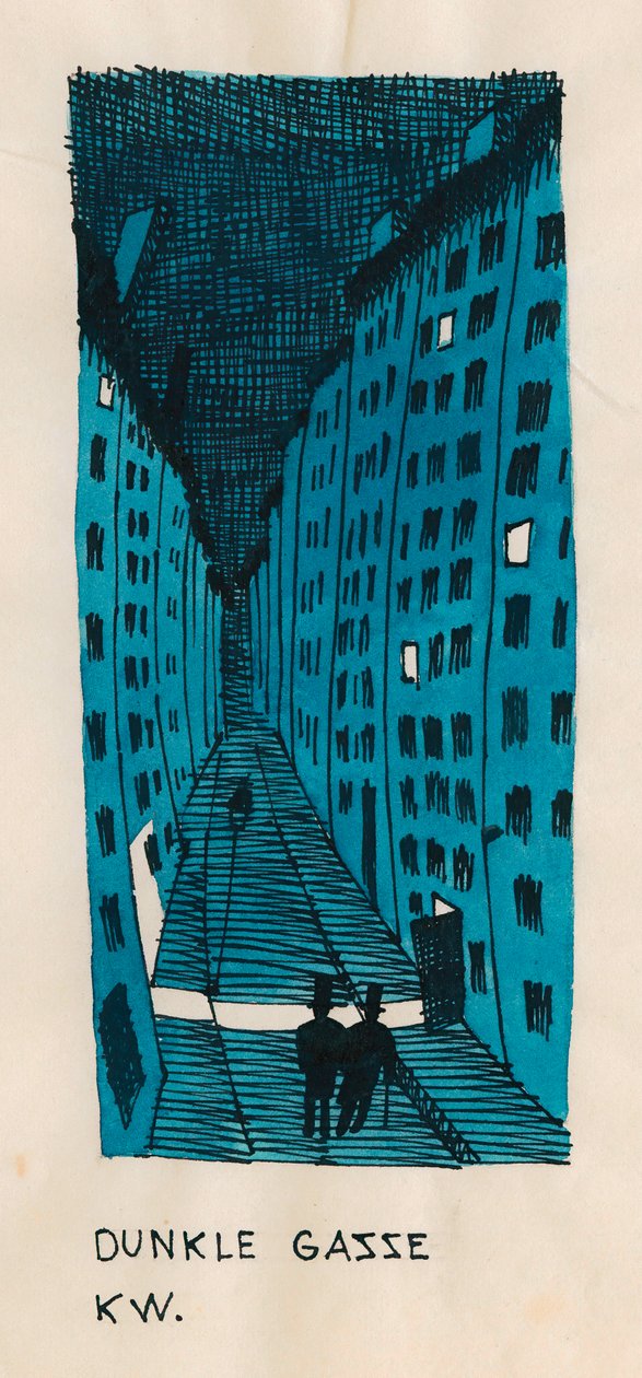 Dark Alley, ca 1922 av Karl Wiener