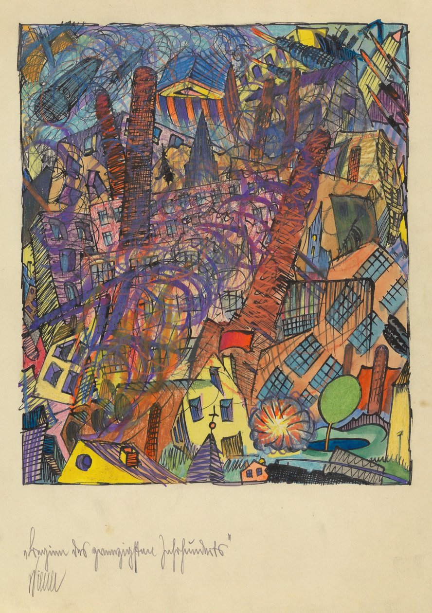 Början av 1900-talet, ca 1923 (akvarell och pastell)) av Karl Wiener